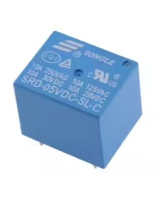 Rele 5 V, contactos de 10A, SPDT, 5 pines