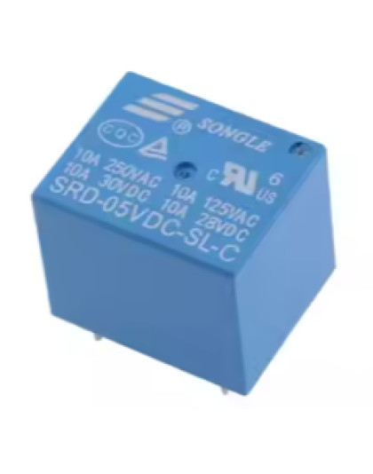 Rele 5 V, contactos de 10A, SPDT, 5 pines